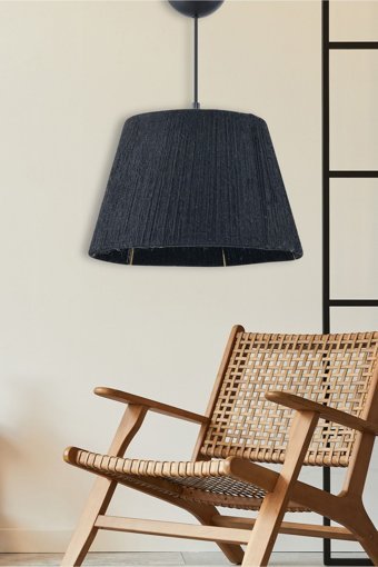 Etsylight Tekli Siyah Modern Metal Salon-Oturma Odası Avize