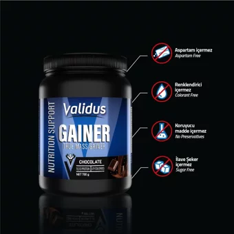 Validus Çikolata Aromalı 7 Servis Kilo Aldırıcı Gainer 700 gr Toz