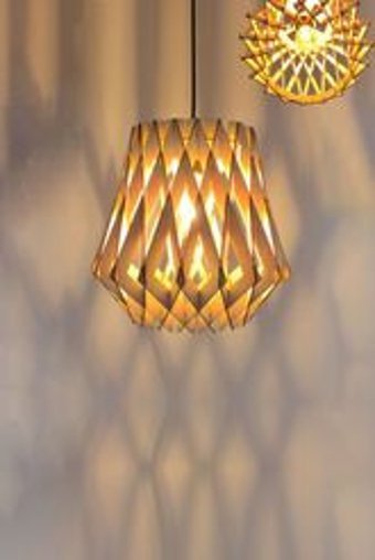 Luna Lighting 4461-21-33 Tekli Kahverengi Hasır Rustik Bambu Salon-Oturma Odası Avize