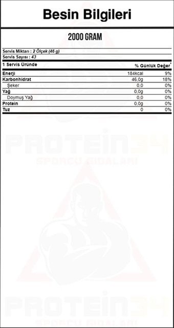 Hardline Nutrition Carbopure Aromasız 43 Servis Kilo Aldırıcı Karbonhidrat 4000 gr Toz