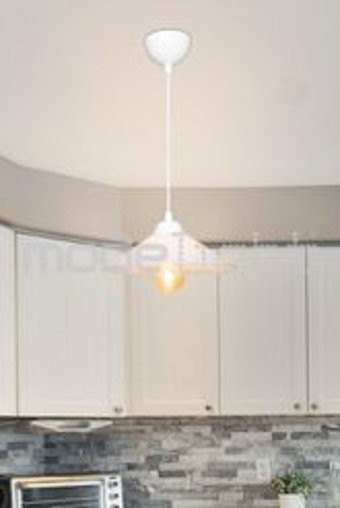 Miray Dijital Tekli Çok Renkli Desenli Modern Kumaş Salon-Oturma Odası Avize