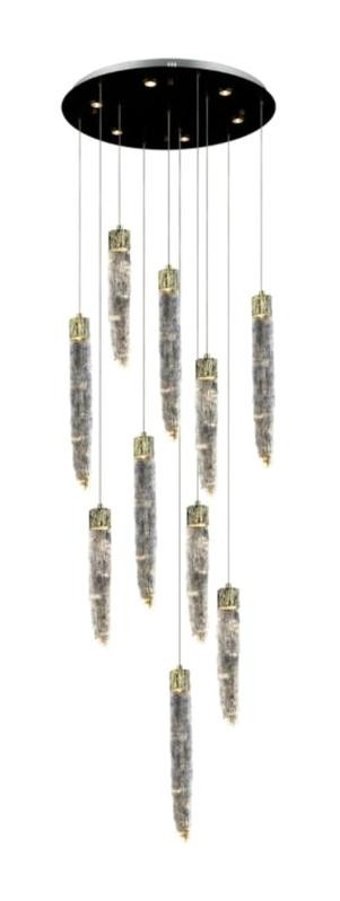 Voxlamp Lighting Solutions 3'lü Sarı Modern Alüminyum Salon-Oturma Odası Avize