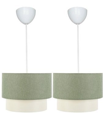 Etsylight Dora 2'li Altın Sarkıt Modern Cam Salon-Oturma Odası Avize