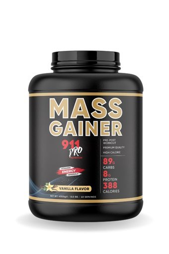 911 Pro Nutrition Vanilya Aromalı 40 Servis Kas Yapıcı Gainer 4000 gr Toz