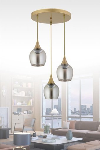 Hmydesign Mdrn-45 Tekli Siyah Sarkıt Modern Kumaş Salon-Oturma Odası Avize