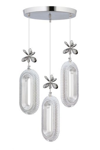 Home Kristal Tekli Turuncu Plastik Modern Plastik Salon-Oturma Odası Avize