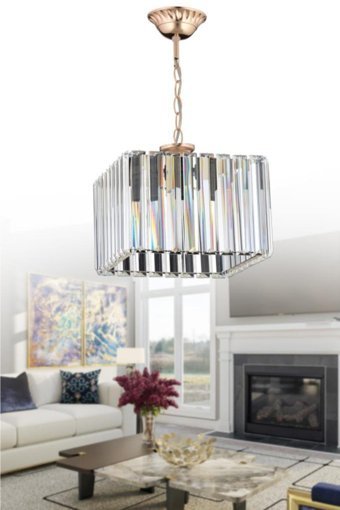 Hmydesign Tekli Kırmızı Modern Metal Salon Avize