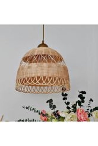 Lumexx Alice Tekli Pembe Sarkıt Modern Hasır Salon-Oturma Odası Avize