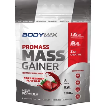 Body Maxx Çikolata - Çilek Aromalı 16 Servis Kilo Aldırıcı Gainer 2x1500 gr Toz