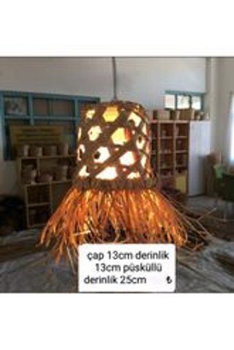Modelight Zigana 2'li Bej Sarkıt Modern Ahşap Salon-Oturma Odası Avize