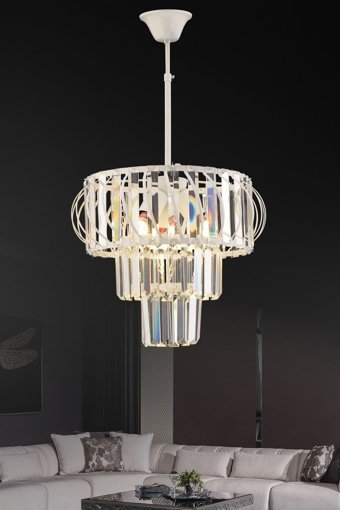 Lights Tekli Siyah Modern Lazer Kesim Salon-Oturma Odası Avize
