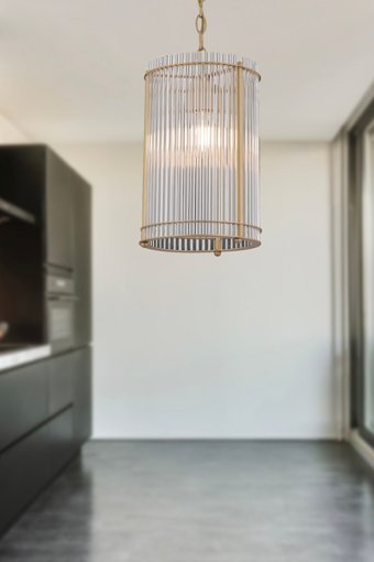 Apliqa Cherish 6'lı Kahverengi Sarkıt Eskitme Metal Salon-Oturma Odası Avize