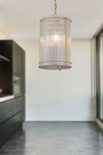 Apliqa Cherish 6'lı Kahverengi Sarkıt Eskitme Metal Salon-Oturma Odası Avize