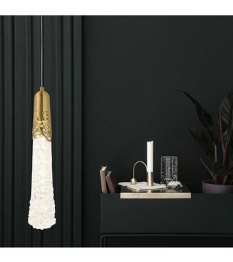 Gloria Tekli Pembe Sarkıt Plastik Salon-Oturma Odası Avize