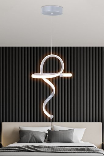 Vk Home Aydınlatma 3'lü Siyah Metal Modern Metal Salon-Oturma Odası Avize
