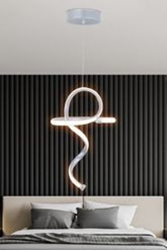 Vk Home Aydınlatma 3'lü Siyah Metal Modern Metal Salon-Oturma Odası Avize