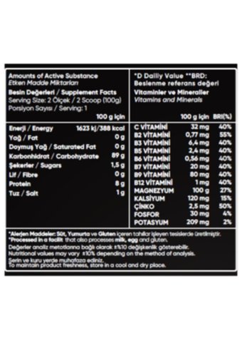 911 Pro Nutrition Çilek Aromalı 1 Servis Kas Yapıcı Gainer 100 gr Toz