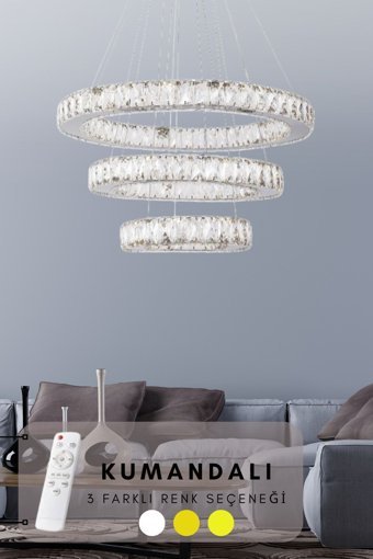 Avizemoda 6'lı Sarı Modern Metal Salon-Oturma Odası Avize