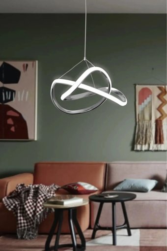 Özcan Aydınlatma 2826-11A-0324 11'li Sarı Küre Modern Metal Salon-Oturma Odası Avize