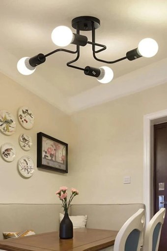 Matmazel Aksesuar 5'li Altın Sarkıt Modern Metal Salon-Oturma Odası Avize