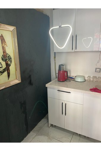 Enet Aydınlatma Bella Tekli Bej Sarkıt Modern Halat Salon-Oturma Odası Avize