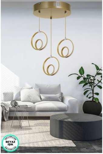Lumenistanbul 2'li Siyah Sarkıt Modern Plastik Salon-Oturma Odası Avize