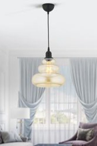 Vk Home Aydınlatma Tekli Siyah Metal Modern Metal Salon-Oturma Odası Avize