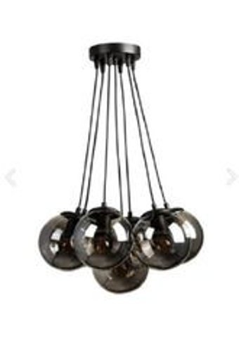 Woodhub Tekli Siyah Hasır Otantik Metal Antre-Hol Avize