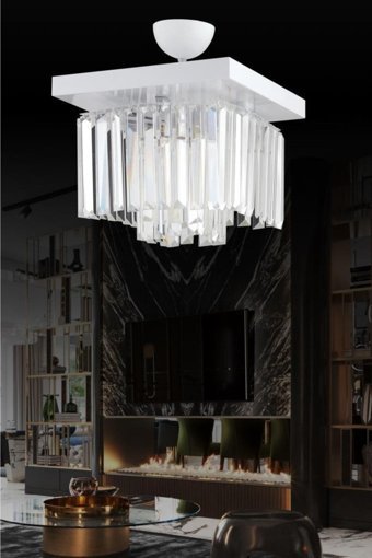 Homing Ayd-3111 Tekli Bej Rattan Rustik Kumaş Salon-Oturma Odası Avize