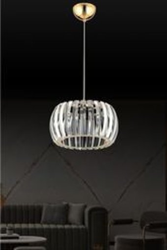 Hmydesign Tekli Siyah Sarkıt Eskitme Metal Salon-Oturma Odası Avize