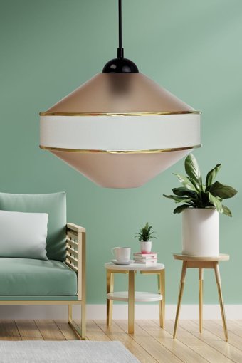 Abralight Luxor K014 Tekli Gri Sarkıt Modern Plastik Salon-Oturma Odası Avize