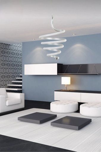 Lumenistanbul Tekli Gri Plastik Modern Plastik Salon-Oturma Odası Avize