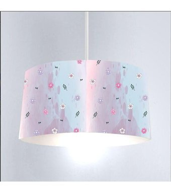 Evlight Avasan Tekli Mavi Sarkıt Modern Kumaş Salon-Oturma Odası Avize