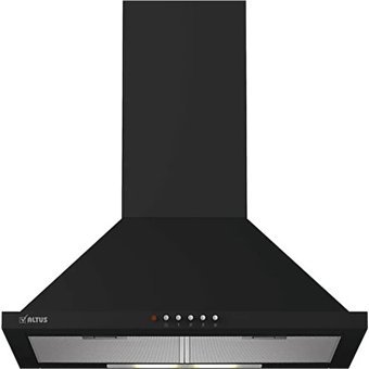 Altus ALA 521 B 60 cm Metal Yüzey Karbon Filtreli Bacalı-Bacasız Duvar Tipi Davlumbaz Siyah