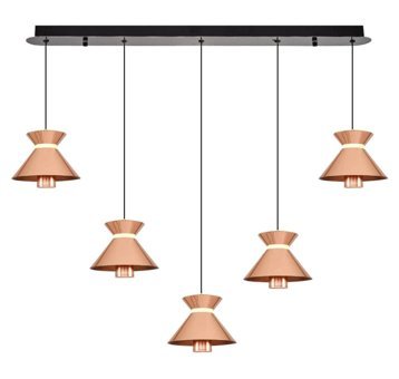 Odi Home Tekli Siyah Modern Çelik Salon Avize