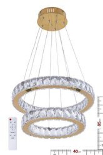 Ala Lighting Al-581-3S 3'lü Altın Kristal Taşlı Modern Çelik Salon-Oturma Odası Avize