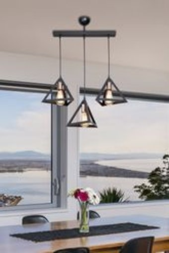 Luna Lighting 2'li Krom Helezon Modern Metal Antre-Hol Avize