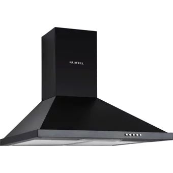 Kumtel DP6-S 140 W 60 cm Metal Yüzey Bacalı-Bacasız Duvar Tipi Davlumbaz Siyah