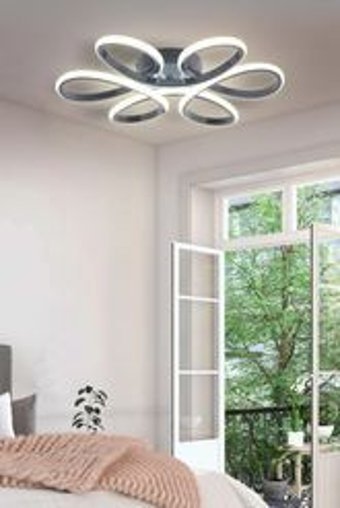 Dede Tekli Bej Rattan Modern Kumaş salon-Oturma Odası Avize