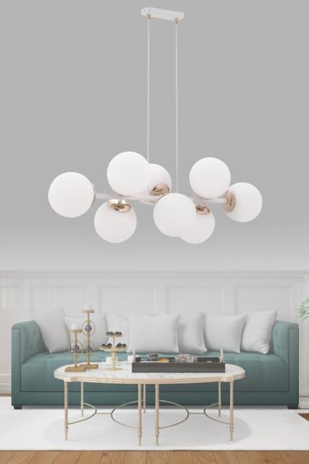 Avimonaydınlatma Bolla Tekli Siyah Kristal Taşlı Modern Metal Salon-Oturma Odası Avize