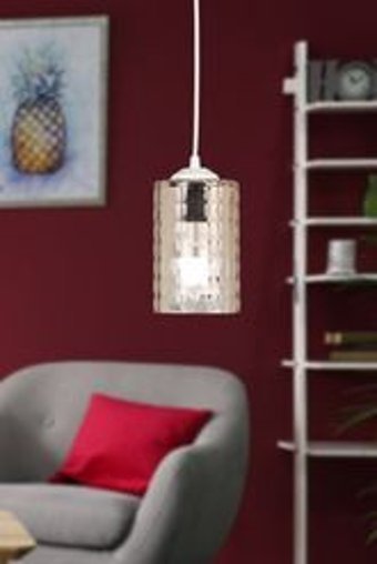 Begüsa Tekli Bej Kristal Taşlı Modern Metal Salon-Oturma Odası Avize