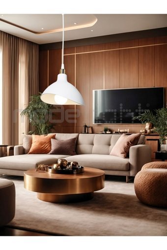 Mınımal Etıcaret Ve Bılgı Teknolojılerı Tekli Gri Şapkalı Modern Kumaş Salon-Oturma Odası Avize