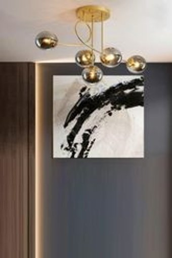Noas Yl77-9002 Tekli Bej Ledli Modern Lazer Kesim Salon-Oturma Odası Avize