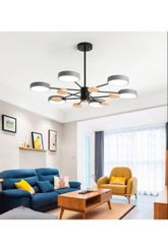 Rmdshop Avanos 3'lü Kahverengi Sarkıt Modern Ahşap Salon-Oturma Odası Avize