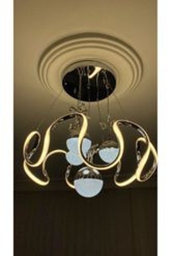 Pera Hera 3'lü Siyah Ledli Modern Alüminyum Salon-Oturma Odası Avize