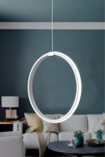 Eglo Pinetara 4'lü Beyaz Silindir Modern Çelik Salon-Oturma Odası Avize