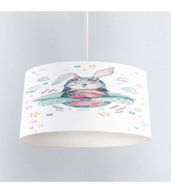 3D Else Halı Ceylan Tekli Metalik Sarkıt Modern Plastik Bebek-Çocuk Odası Avize