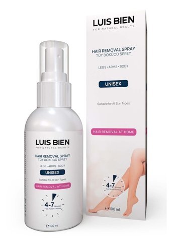 Luis Bien Tüm Ciltler İçin Tüm Vücut Genital Bölge Unisex Tüy Dökücü Sprey 100 ml