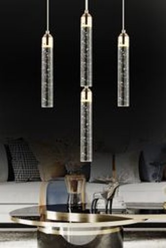 Apliqa Struer Tekli Altın Sarkıt Modern Metal Salon-Oturma Odası Avize