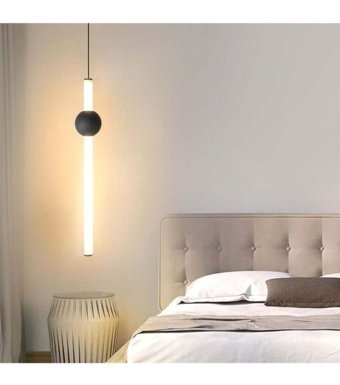 Venon Mehtap 2'li Siyah Sarkıt Modern Cam Salon-Oturma Odası Avize
